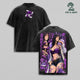 Nico Robin Devil Child One Piece Vintage Washed T-Shirt, Archaeologist Hana Hana Floral Double Sided Graphic Tee, Oversized Heavy Cotton Gym Streetwear, Unisex Straw Hat Fan Gift