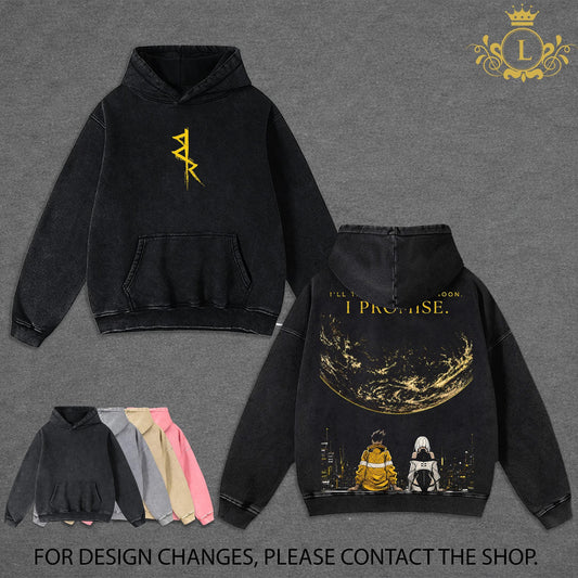 Cyberpunk Edgerunners David Martinez Lucy Vintage Washed T-Shirt, Cyberpunk 2077 Anime Graphic Tee, I'll Take You To The Moon Heavy Cotton Oversized Unisex Shirt