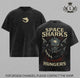 Space Sharks Warhammer 40K New Release Vintage Washed Tee | Grimdark Sci-Fi Graphic Shirt | Premium Cotton T-Shirt for Fans of Imperium, Space Marines & Chaos | Retro Battle Aesthetic Streetwear Apparel