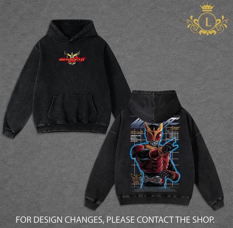 Kamen Rider Kuuga Wash Tee - Hoodie | Vintage Tokusatsu Streetwear | Superhero Manga Graphic Shirt | Heavyweight Cotton Oversized Tee | Dark Aesthetic Otaku Apparel | Unisex Anime Streetwear | Trending Streetwear 2026