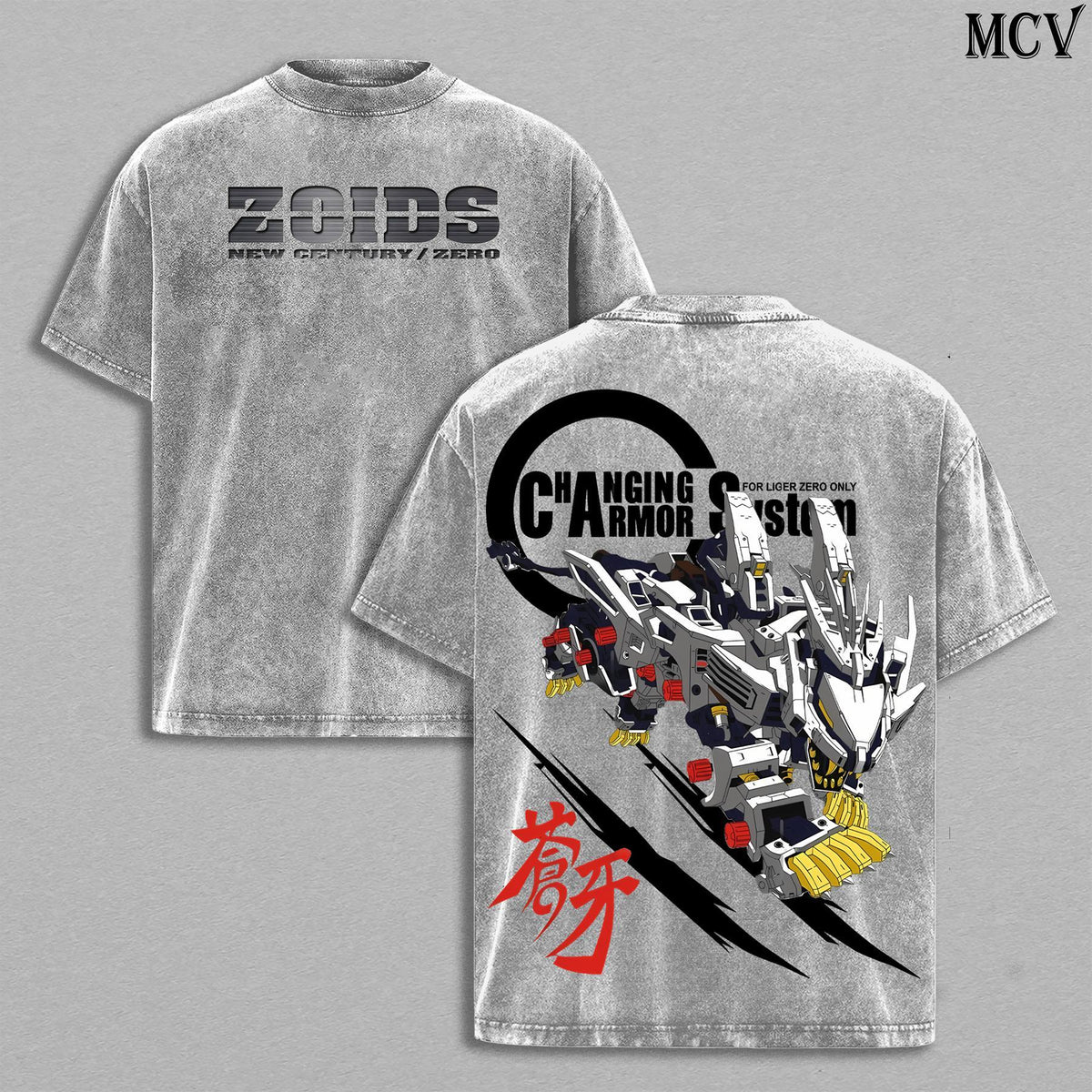 Liger Zero Zoids Tee, Anime Oversized T-Shirt, New Century Zero Graphic Shirt, Vintage Mecha Streetwear