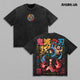 Tanjiro Nezuko Zenitsu Inosuke Demon Slayer Anime Graphic Vintage Washed Oversized T-Shirt Kimetsu No Yaiba Manga Art Heavyweight Cotton Streetwear Back Print Tee