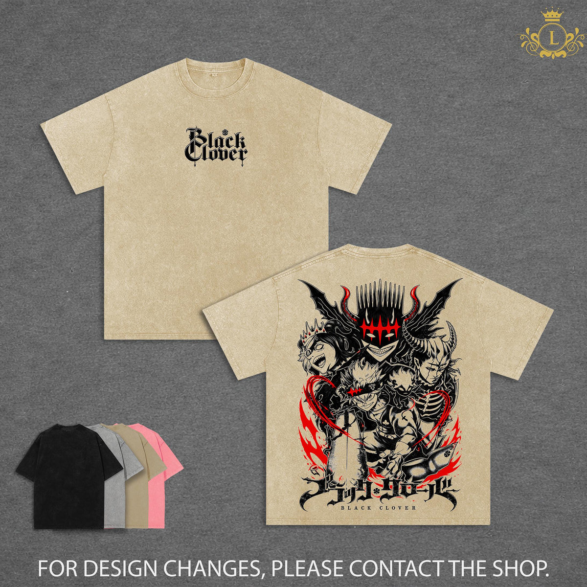 Asta Black Clover Ss 2 Tee – Asta Vintage Washed Tee| Anti-Magic Devil Power | Black Bulls | Black Clover Season 2 2026 Anime Manga Graphic | Premium Heavyweight 350gsm Cotton Oversized Unisex Streetwear