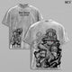 Shinra Kusakabe Tee Washed – Fire Force Vintage Washed Heavy Cotton Oversized Anime Manga T-Shirt & Hoodie Washed, Double Printed Retro Unisex Streetwear Graphic Top, Devil’s Footprints Fire Fighter Edition
