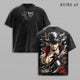 Dracule Mihawk Vintage Washed T-Shirt One Piece Anime Graphic Tee Oversized Streetwear Shirt Manga Fan Gift Unisex Anime Clothing