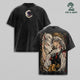 Sesshomaru Inuyasha Vintage Washed Gym T-Shirt, Demon Lord Moon Fang Double Sided Anime Graphic Tee, Oversized Heavyweight Cotton Fantasy Manga Streetwear, Unisex Fan Gift