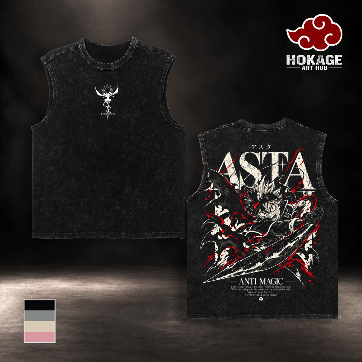 Asta Black Clover Season 2 Hoodie, Sweatshirt, T-Shirt & Tank Top – Anti-Magic Devil Power Black Bulls 2026 Anime Manga Graphic | Vintage Washed Heavy Cotton Oversized Unisex Streetwear