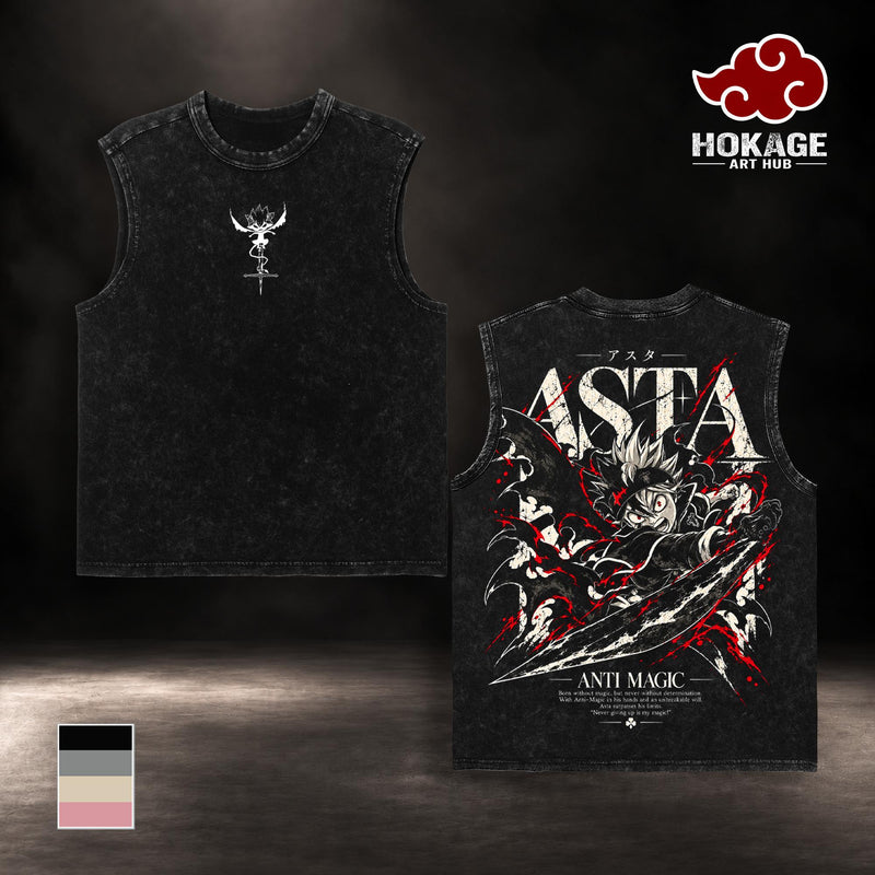 Asta Black Clover Season 2 Hoodie, Sweatshirt, T-Shirt & Tank Top – Anti-Magic Devil Power Black Bulls 2026 Anime Manga Graphic | Vintage Washed Heavy Cotton Oversized Unisex Streetwear