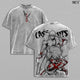 Maki Zenin x Toji Fushiguro Tee Washed – Jujutsu Kaisen Vintage Washed Heavy Cotton Oversized Anime Manga T-Shirt & Hoodie, Double Printed Dark Aesthetic Graphic, Heavenly Restriction Power Edition, Retro Unisex Streetwear JJK Merch