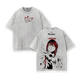 Makima Chainsaw Man Washed T-Shirt – Double Sided Vintage Anime Streetwear Tee