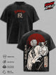 Sanemi Shinazugawa Vintage Washed T-Shirt - Sanemi Anime Graphic Tee, Kimetsu no Yaiba Heavyweight Cotton Oversized Shirt Unisex Manga Streetwear Top Demon Slayer Fan Gift