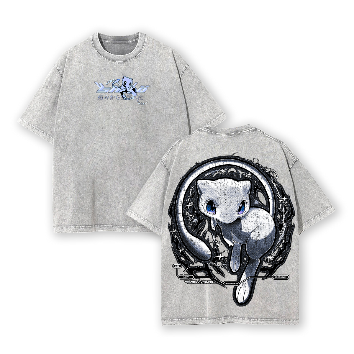 Mew Pokemon Washed T-Shirt