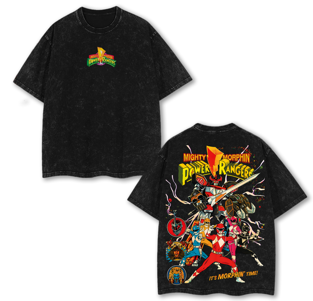 Mighty Morphin Power Rangers T-Shirt – Movie & Game Superhero Graphic Tee