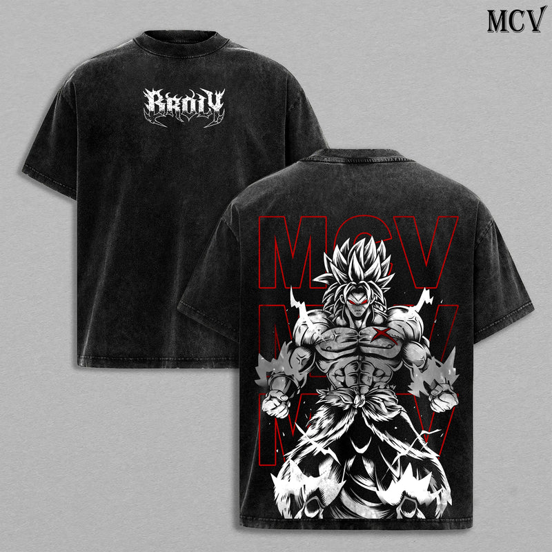 Broly DBZ Tee – Broly Vintage Washed T-Shirt | Legendary Super Saiyan | Berserk Saiyan Anime Manga Graphic Tee | Heavy Cotton Unisex Oversized Streetwear Top