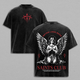 Saints Club Angel Tee | Never Look Back Vintage Washed T-Shirt /Sweatshirt / Hoodie | Faith and Redemption Streetwear | Praying Angel Graphic Christian Tee | Jesus Apparel Christian Bible Verse