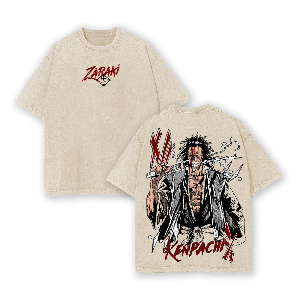 Kenpachi Zaraki T-Shirt – Bleach Vintage Washed