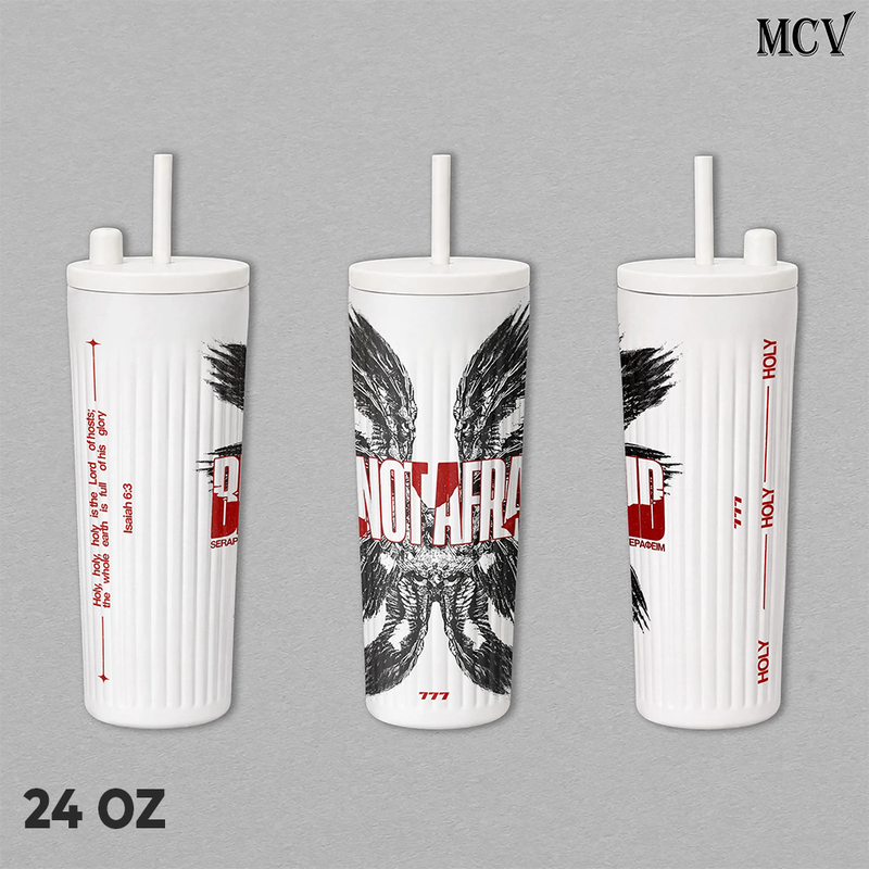 Seraphim Angel Insulated Tumbler 17oz, 24oz, 30oz, Christian Religious Gothic Winged Angel Design, Stainless Steel Travel Cup, Double Wall Vacuum Water Bottle