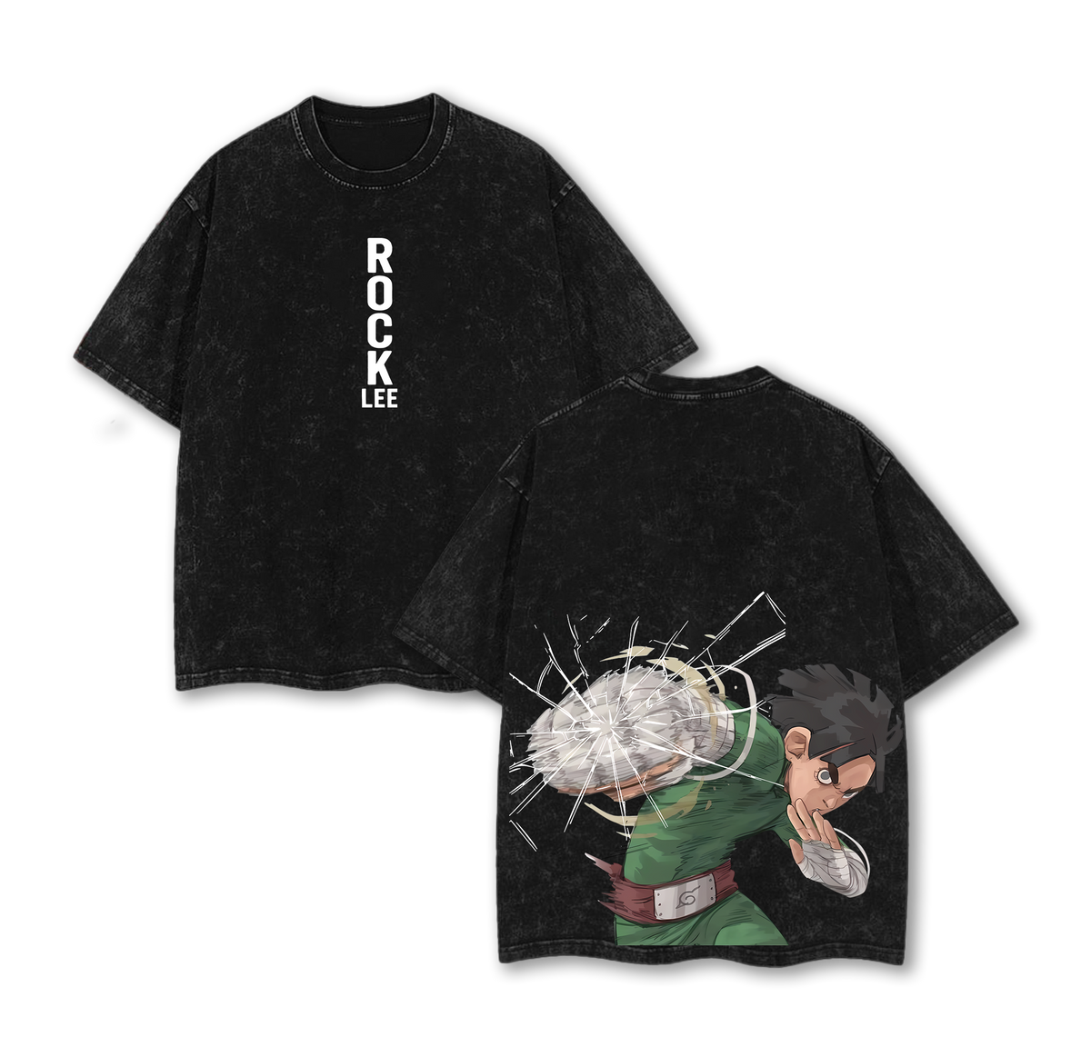 Rock Lee V.2 - Naruto Anime Washed T-Shirt