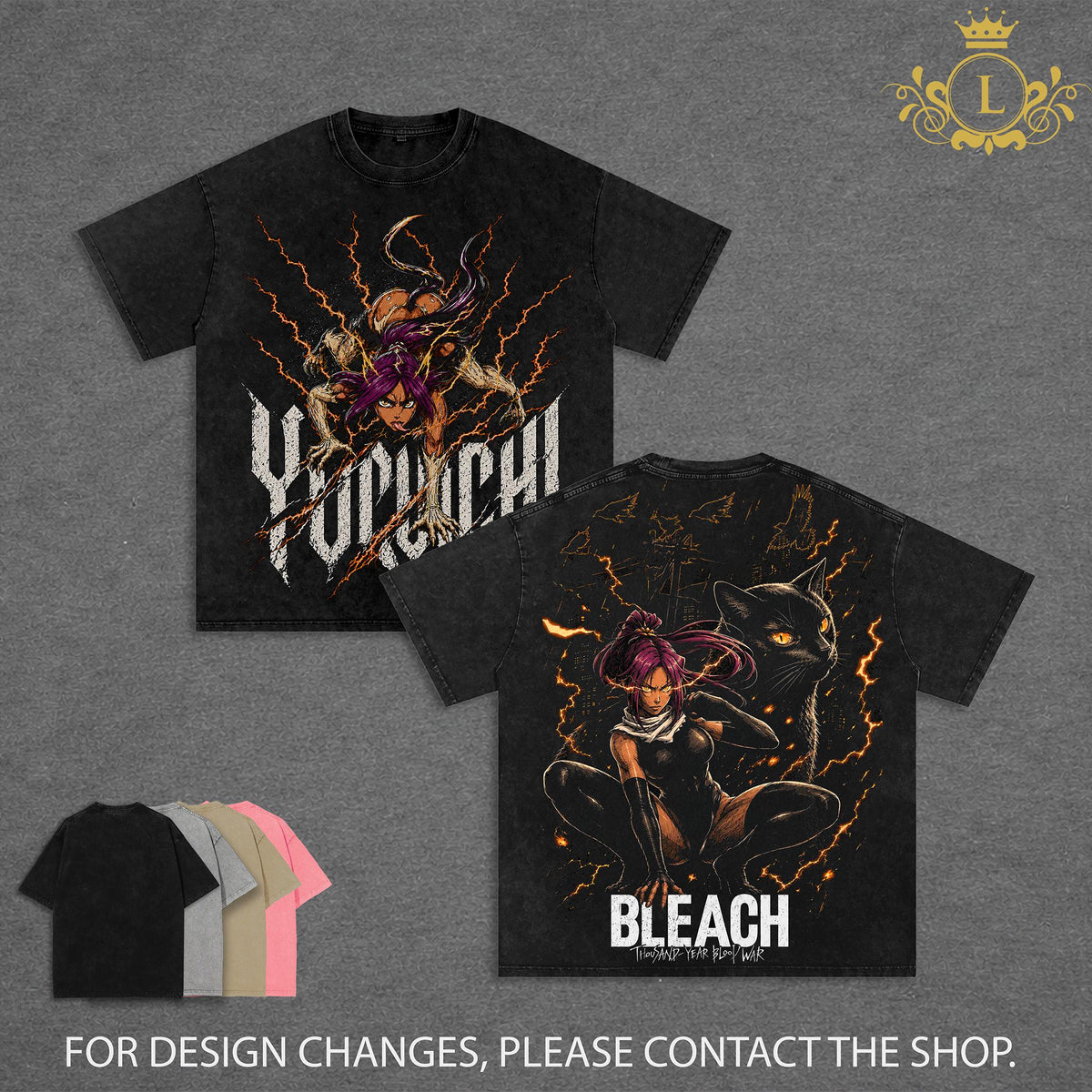 Yoruichi Shihouin T-Shirt, Black Cat Thunder Goddess Anime Graphic Tee, Back Print Vintage 90s Anime Shirt, Graphic Tees Men, Trendy Tshirts, Men's T Shirts, Bleach Streetwear, Unisex Cotton Distressed Tee, Merch For Men