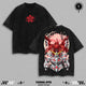 Cherry Blossom Gundam Tee | Anime Mecha Double Printed Washed Shirt | RX Mecha Core Streetwear Top | Heavyweight Cotton Oversized Tee | Robot Samurai Japan Inspired Graphic Shirt