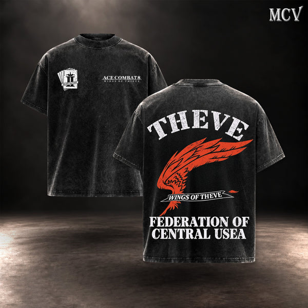 Ace Combat 8 Wings of Theve | Vintage Washed Tank Top, T-Shirt, Hoodie & Sweatshirt | Heavyweight Cotton Acid Wash Oversized Fit | Unisex Oversized