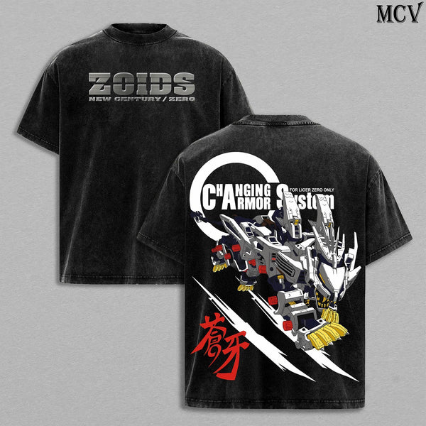 Liger Zero Zoids Tee, Anime Oversized T-Shirt, New Century Zero Graphic Shirt, Vintage Mecha Streetwear