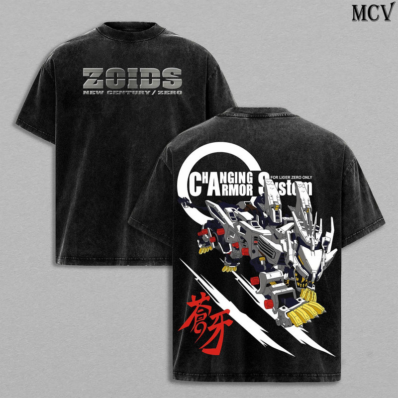 Liger Zero Zoids Tee, Anime Oversized T-Shirt, New Century Zero Graphic Shirt, Vintage Mecha Streetwear