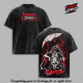 Retro Vintage Kenpachi Zaraki Bleach Unisex Oversize Anime Manga Washed Heavyweight Washed T-shirt, Gift For Bleach Fan, Anime Lover