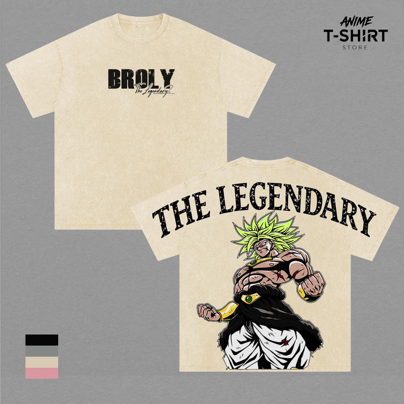 Broly - The Legendary Super Saiyan Graphic Tee, Vintage Washed Anime Shirt, Unisex Streetwear, Gift for DBZ Fans