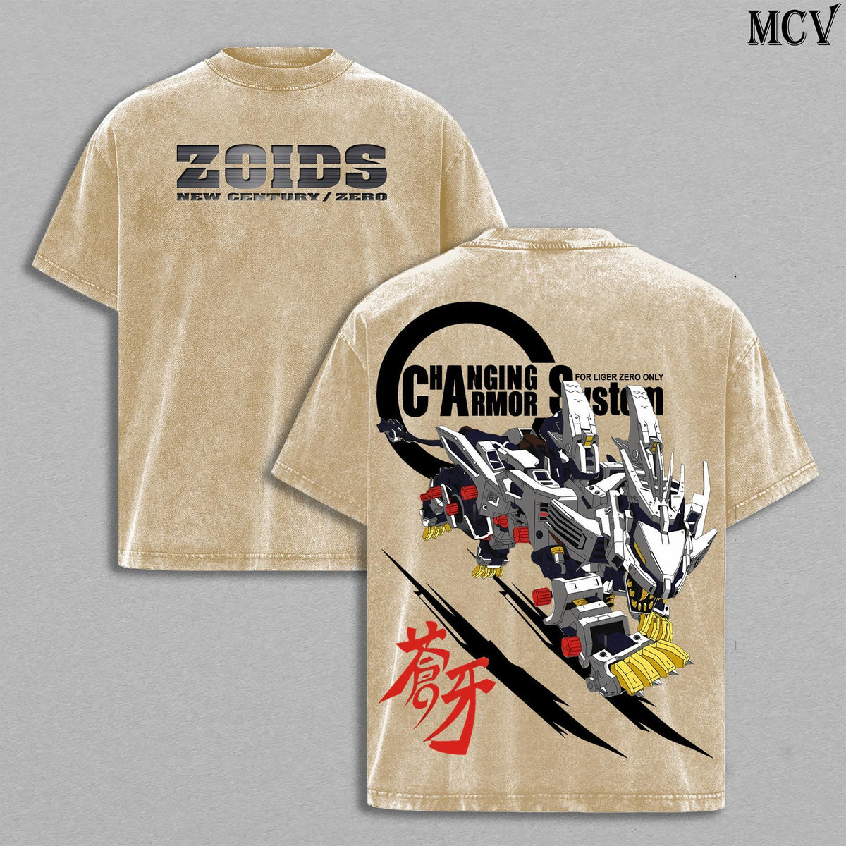 Liger Zero Zoids Tee, Anime Oversized T-Shirt, New Century Zero Graphic Shirt, Vintage Mecha Streetwear