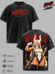 Mirko My Hero Academia Vintage Washed Graphic T Shirt, Rabbit Hero Anime Tee, Oversized Heavyweight Cotton Shirt, Manga Streetwear, Soft Breathable Tee, Gift for MHA Fans