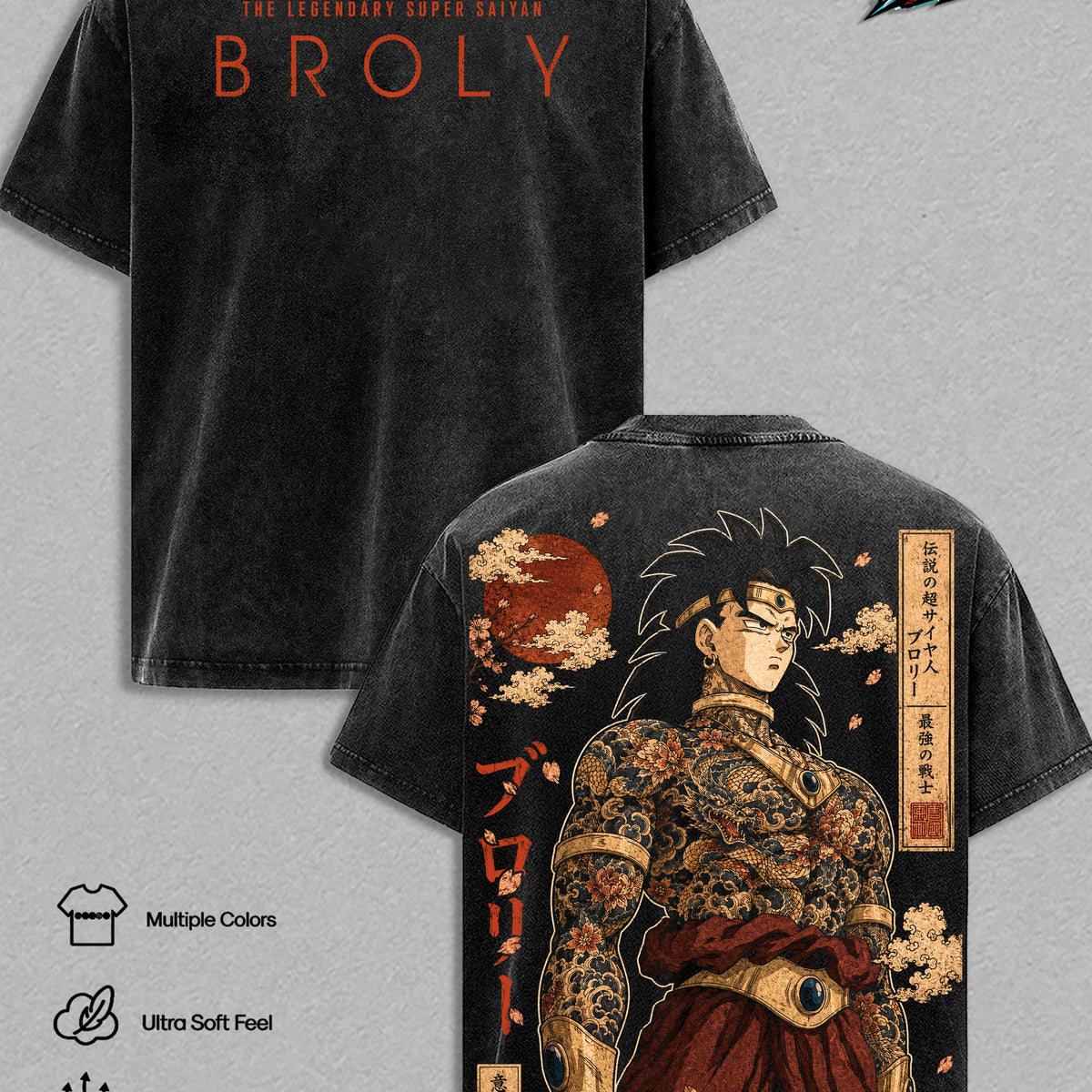 ''Brolyy'' DBZ Vintage Washed Graphic T Shirt, Legendary Super '''Saiyan'' Anime Tee, DBZ Manga Oversized Heavyweight Cotton Shirt, Japanese Streetwear Unisex, Retro Graphic Tee, Gift for DBZ Fans