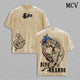 Diego Brando Tee Washed – JoJo’s Bizarre Adventure Steel Ball Run Scary Monsters Dinosaur Stand Anime Manga Graphic Double Printed T-Shirt, Menswear Heavy Cotton Unisex Oversize Gym Streetwear