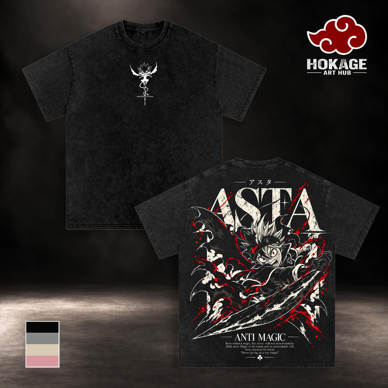Asta Black Clover Season 2 Hoodie, Sweatshirt, T-Shirt & Tank Top – Anti-Magic Devil Power Black Bulls 2026 Anime Manga Graphic | Vintage Washed Heavy Cotton Oversized Unisex Streetwear