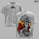 Gogeta Tshirt washed – Fusion Warrior DBZ SSJ4 Gogeta Anime Manga Fusion Warrior Graphic Double Printed T-Shirt, Menswear Heavy Cotton Unisex Oversize Streetwear Vintage Edition