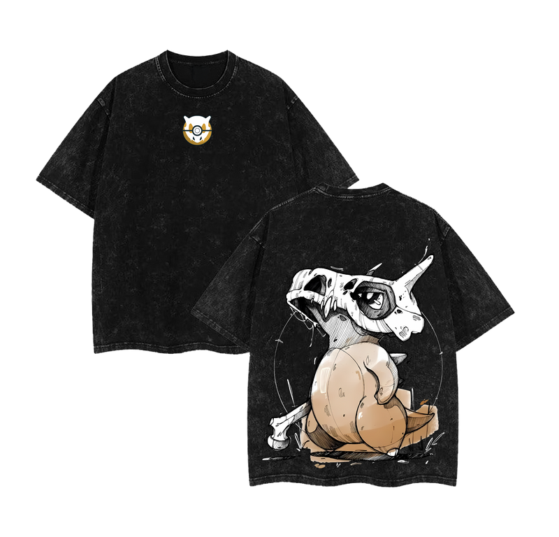 Cubone Pokemon Washed T-Shirt