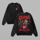 Courage the Cowardly Dog Vintage Washed Sweatshirt, Creepy Monster Graphic, Oversized Faded Black Retro Streetwear