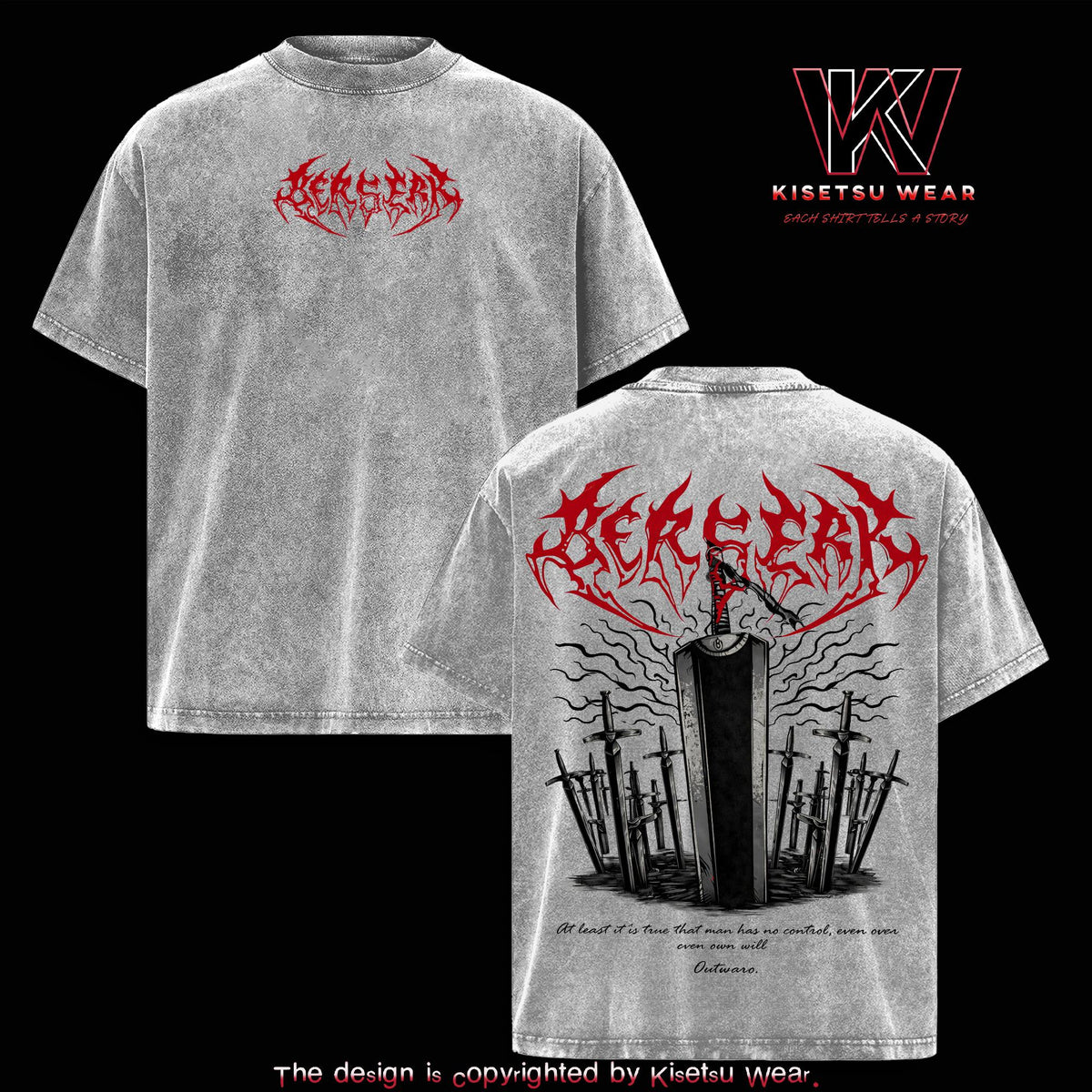 Guts Gym Pump Cover T-Shirt – Berserk Vintage Washed Inspired Tee, Dark Fantasy Sword Anime Graphic Shirt, Oversized Anime Streetwear Apparel, Soft Cotton Casual Unisex Top, Gift for Berserk Fans