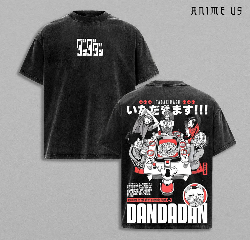Momo Ayase - Okarun (Ken Takakura) - Seiko Ayase - Turbo Granny -  Aira Shiratori - Jiji x Dandadan Anime Manga Oversize Streetwear, Japanese Comic Shirt, Unisex Cotton Top Gift for Anime Fans