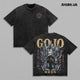 Gojo Satoru Jujutsu Kaisen Vintage Washed Oversized Graphic Tee, Limitless Domain Anime Heavyweight Cotton Streetwear Shirt