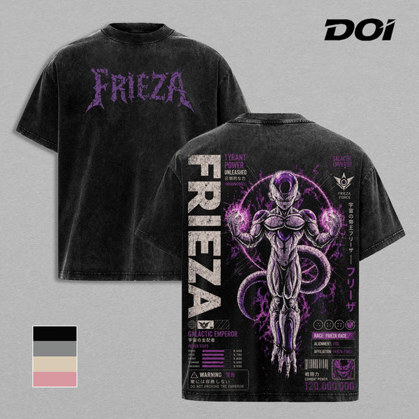Frieza DBZ T-Shirt, Galactic Emperor DBZ Graphic Tee, Tyrant Power Back Print Vintage 90s Anime Shirt, Graphic Tees Men, Trendy Tshirts, Men's T Shirts, DBZ Streetwear, Unisex Cotton Distressed Tee, Merch For Men