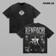 Kenpachi Zaraki Bleach 11th Division Captain Vintage Washed Heavyweight Cotton T-Shirt, Soul Reaper Anime Graphic Tee, Double Sided Oversized Streetwear Shirt, Zaraki Kenpachi Manga Unisex Fan Gift