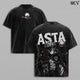 Asta Black Clover Tee - Asta Vintage Washed T-Shirt | Anti Magic Knight | Black Bulls Anime Manga Graphic Tee | Heavy Cotton Unisex Oversized Streetwear Top