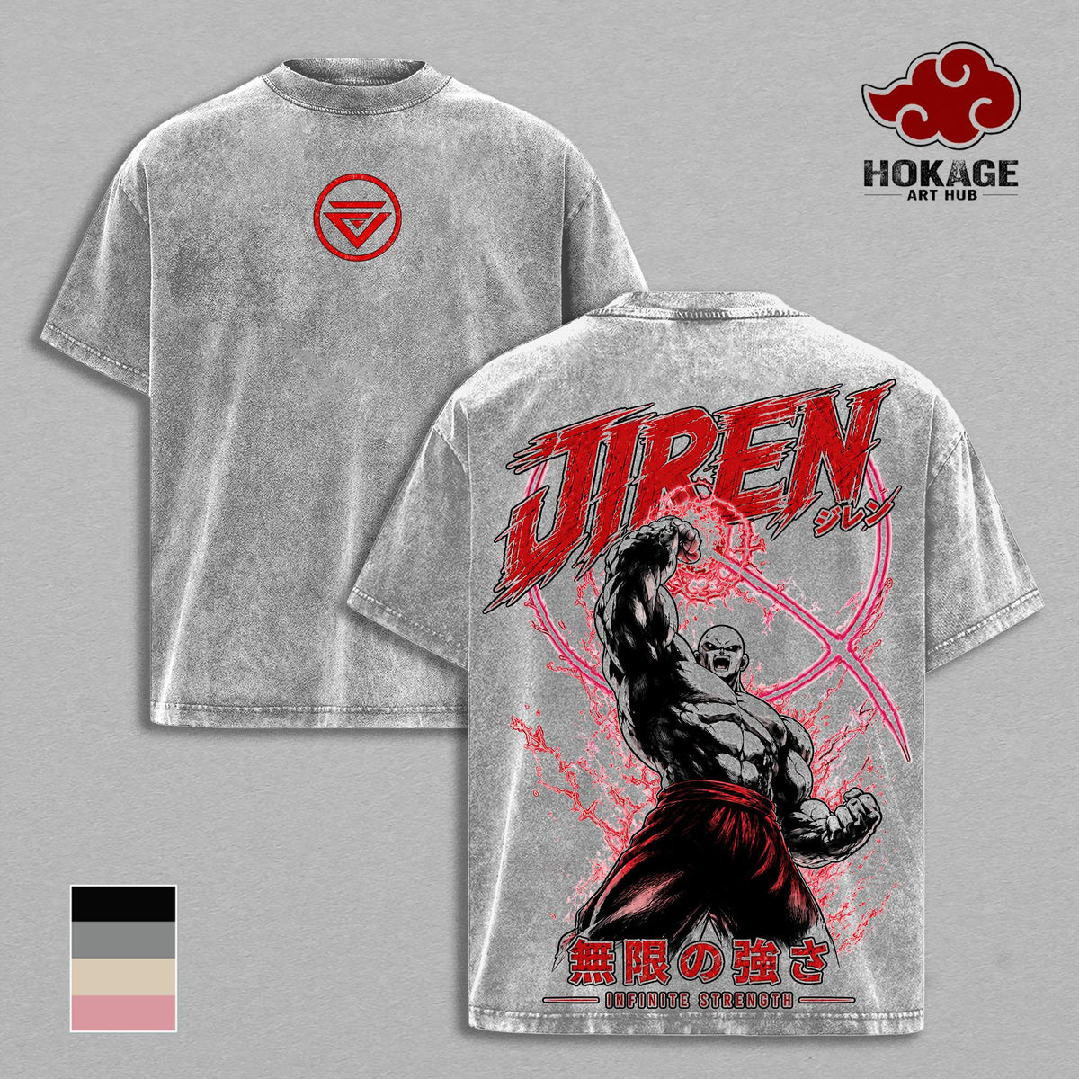 Jiren DBZ T-Shirt, Anime Graphic Tee, Vintage Washed Shirt, Oversized Streetwear T-Shirt, Japanese Manga Shirt, Heavyweight Cotton Tee, Graphic Tees Men, Unisex Anime Merch, Gift for DBZ Fans
