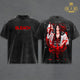 Unohana Retsu Bleach Vintage Washed T-Shirt Hoodie, Minazuki Bankai Anime Graphic, Blood Aura Death Sakura Art, Double-Sided Print, Heavyweight Oversized Unisex Streetwear