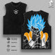 Gogeta Tank Tops Washed, DBZ Anime Graphic Tee, Oversized Blue Super Saiyan Vintage Washed Shirt, Heavyweight Streetwear For Men, Gym Pump Cover Outfit, Gift For Anime Lovers