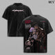 Lucy & David Cyberpunk Edgerunners Tee – Lucy & David Martinez Vintage Washed T-Shirt | Night City Lovers | Japanese Irezumi Gothic Tattoo Art | Cyberpunk Anime Manga Graphic Tee | Heavy Cotton Unisex Oversized Streetwear Top