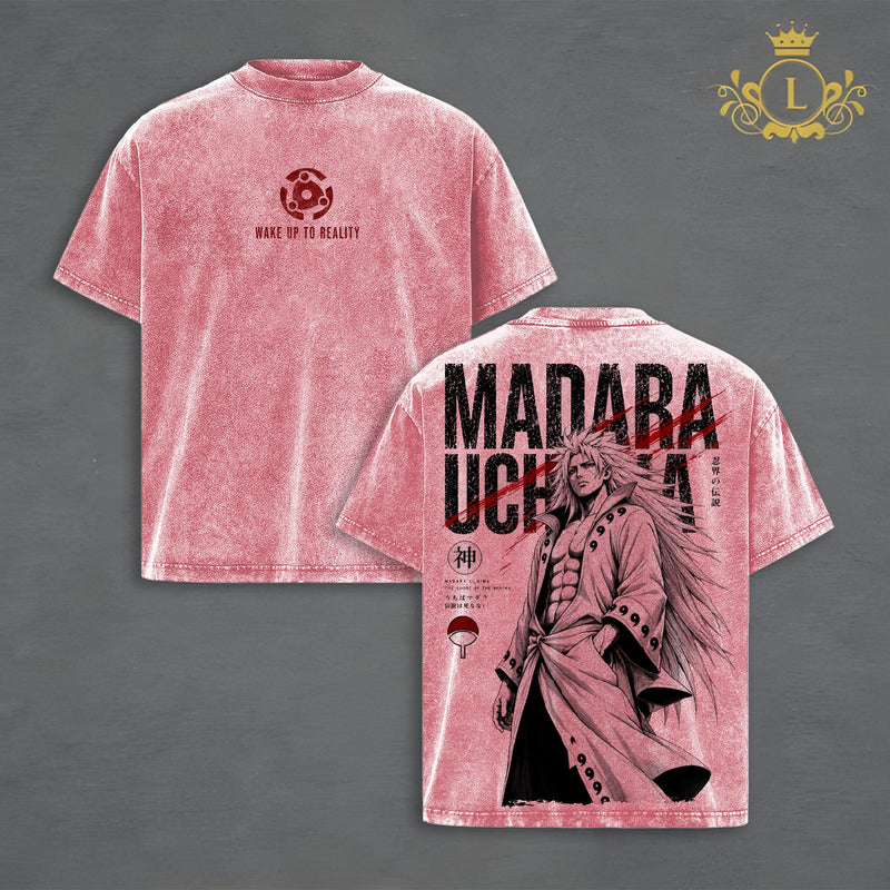 Madara Uchiha Anime Graphic T-Shirt Hoodie, Legendary Uchiha Clan Vintage Washed Tee, Sharingan Streetwear, Japanese Manga Oversized Shirt, Premium Cotton Apparel, Harajuku Fashion, Unisex Anime Gift