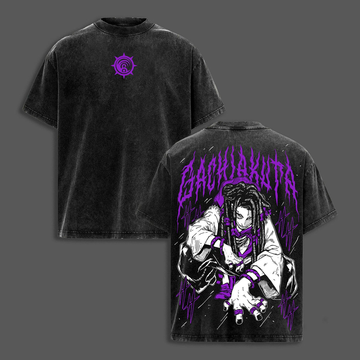 Jabber “Scavenger Fury” Vintage Washed Oversized T-Shirt, Gachiakuta Retro Grunge Graphic Tee, Distressed Heavy Cotton Streetwear Unisex
