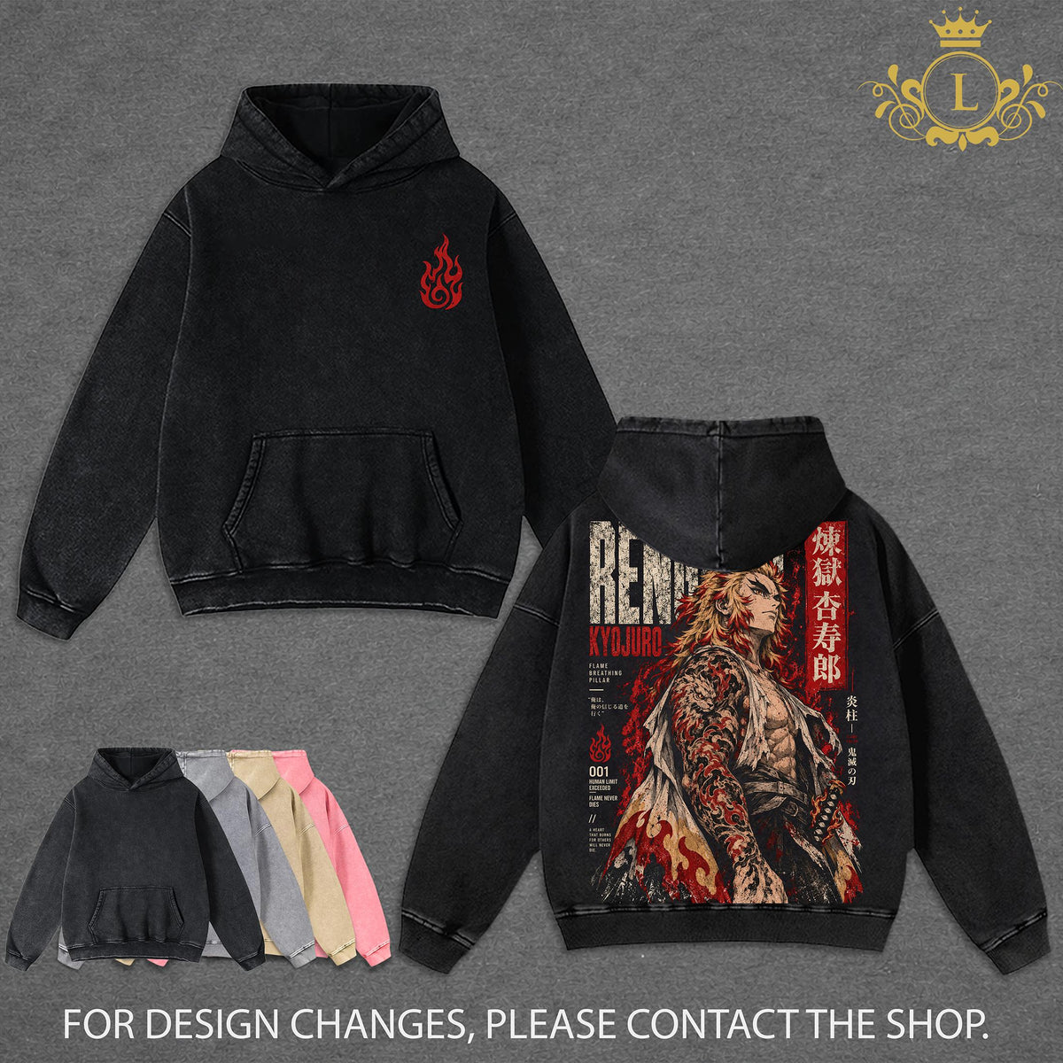 Limited Kyojuro Rengoku Demon Slayer Vintage Washed Anime Graphic Tee Flame Hashira Manga Streetwear Oversized Heavy Cotton T-Shirt Kimetsu No Yaiba Fire Breathing Unisex Anime Fan Gift
